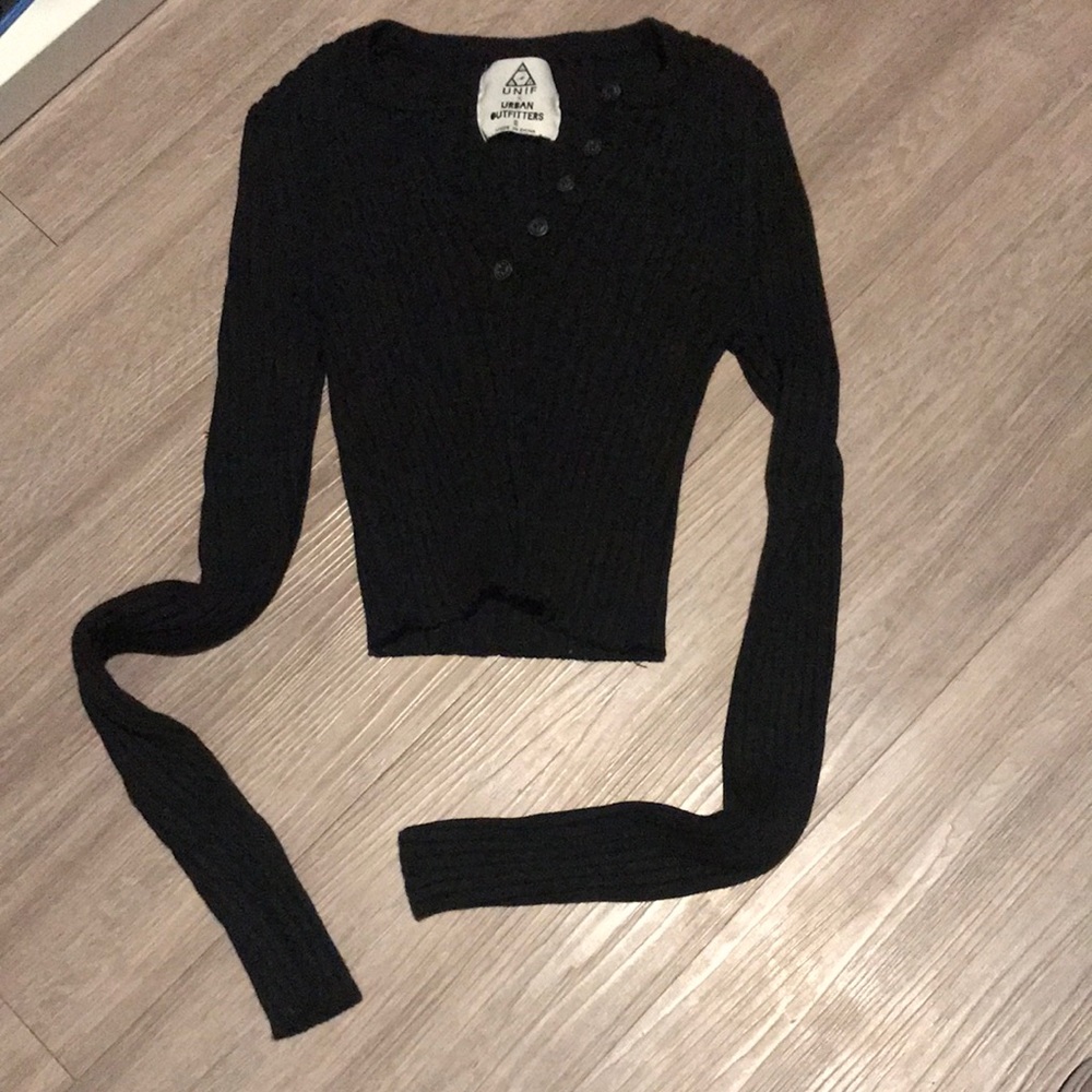 Black crop top sweater